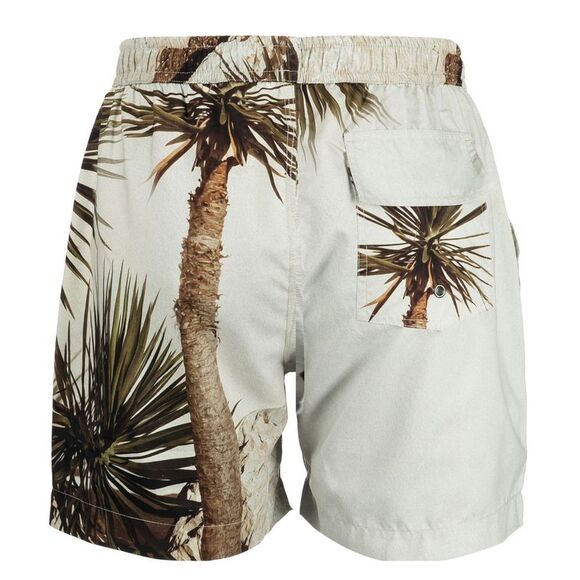Blue Sky Inn Mens Palm Tree-Print Drawstring Swim Trunks Medium Dragon - NWT